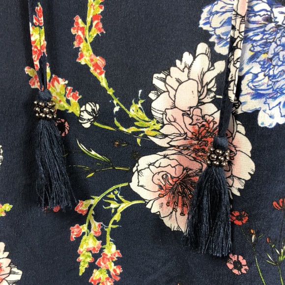 D9 - Daniel Rainn Navy Silk Sleeveless Top - M - Picture 3 of 6